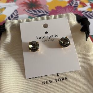 Kate Spade Earrings (Gold and Black Crystal)